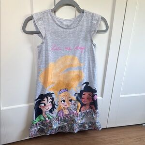 Disney Gray Nightgown with Princess Design